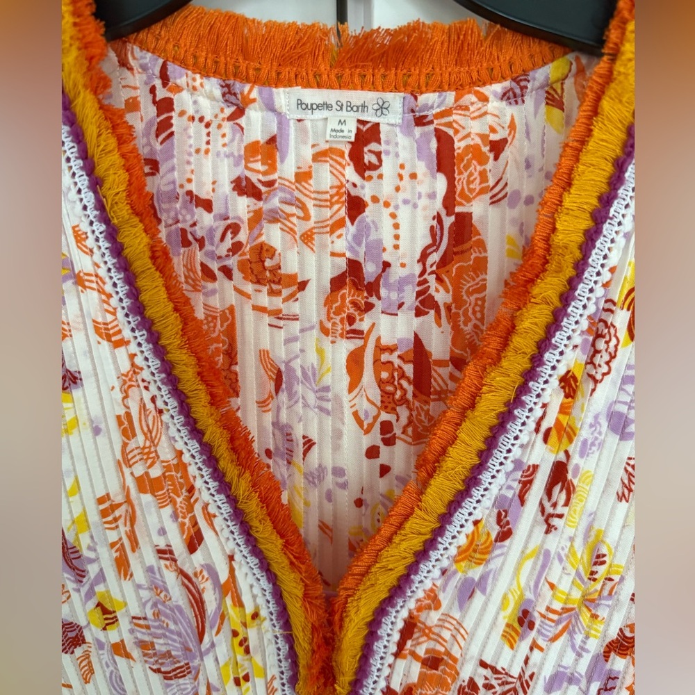 Poupette St. Barth Floral Mini Sasha Dress size M - Picture 3 of 3